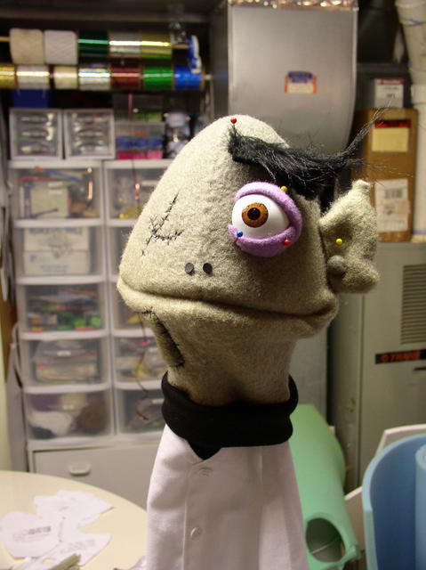 Alien puppet in progress